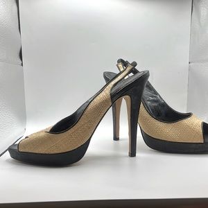 Bebe size 9 open toe heels